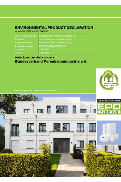 ENVIRONMENTAL PRODUCT DECLARATION