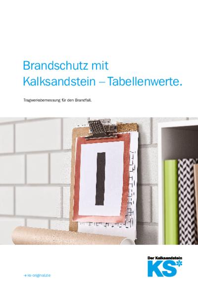 KS* Brandschutz mit Kalksandstein - Tabellenwerte