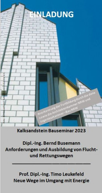 Kalksandstein Bauseminarreihe 2023