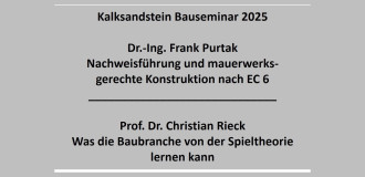 Kalksandstein Bauseminarreihe 2025
