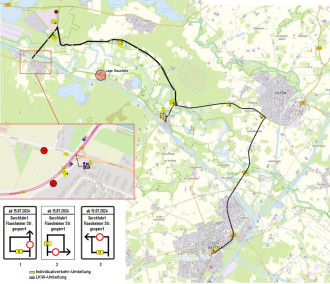 Verkehrsinformation: Erneuerung der Flaesheimer Straße